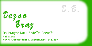 dezso braz business card